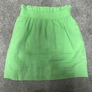 JCrew High Waisted Lime Green Linen Skirt